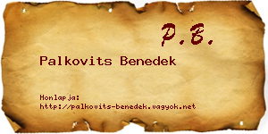 Palkovits Benedek névjegykártya